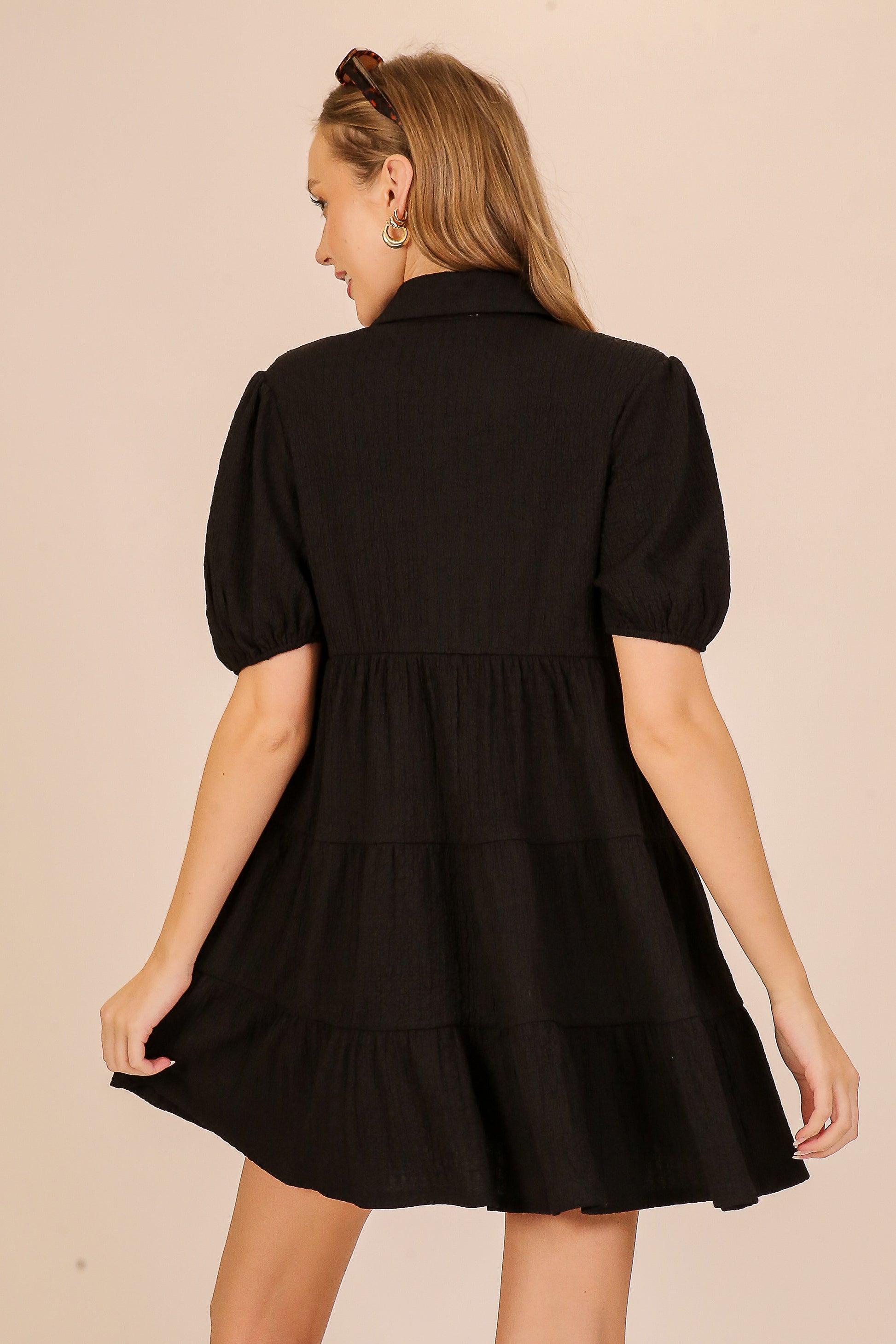 Everyday Charm Short Sleeve Skater Dress-Cute-Trendy-Shop-Womens-Boutique-Clothing-Store