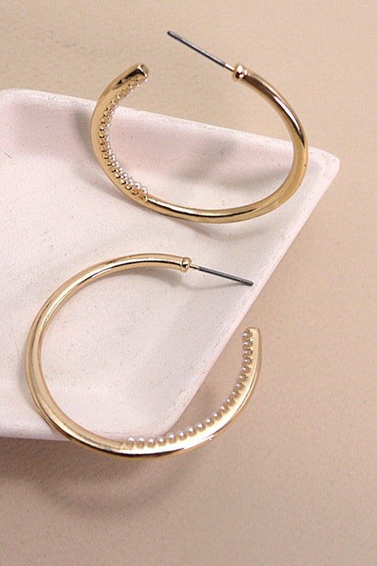 Inside Scoop Pearl Hoop Earrings-[option4]-[option5]-Cute-Trendy-Shop-Womens-Boutique-Clothing-Store