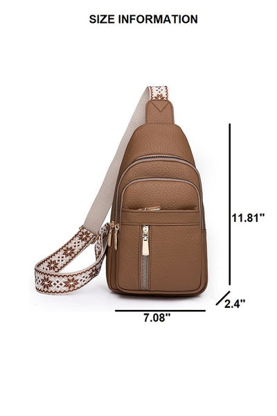 Daytime Playtime Zippered Sling Bag Camel-[option4]-[option5]-Cute-Trendy-Shop-Womens-Boutique-Clothing-Store