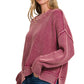 Bonfire Nights Soft Sweater Top-Burgundy-SMALL/MEDIUM-Cute-Trendy-Shop-Womens-Boutique-Clothing-Store