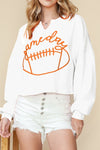 Tailgate In Style Cropped Gameday White Sweatshirt-[option4]-[option5]-Cute-Trendy-Shop-Womens-Boutique-Clothing-Store