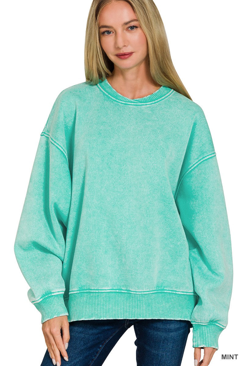 Uptown Relaxed Sweatshirt-Mint-SMALL/MEDIUM-Cute-Trendy-Shop-Womens-Boutique-Clothing-Store