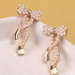 It's Time Bow With Pearl Earrings-[option4]-[option5]-Cute-Trendy-Shop-Womens-Boutique-Clothing-Store