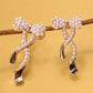 It's Time Bow With Pearl Earrings-[option4]-[option5]-Cute-Trendy-Shop-Womens-Boutique-Clothing-Store