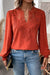 Keep It A Secret Burnt Orange Dotted Top-[option4]-[option5]-Cute-Trendy-Shop-Womens-Boutique-Clothing-Store