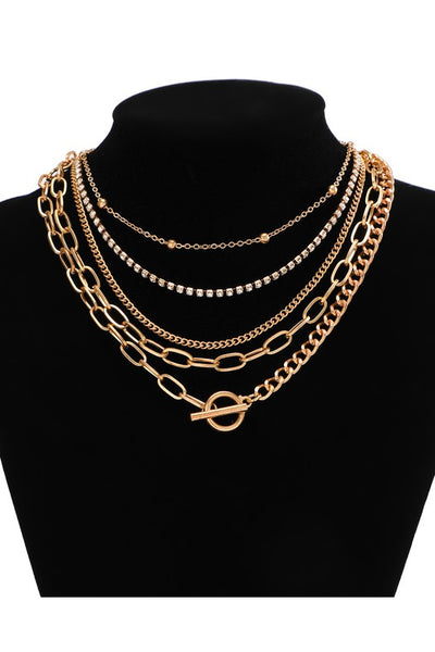 Beauty in Everything 5 Chain Necklace-[option4]-[option5]-Cute-Trendy-Shop-Womens-Boutique-Clothing-Store