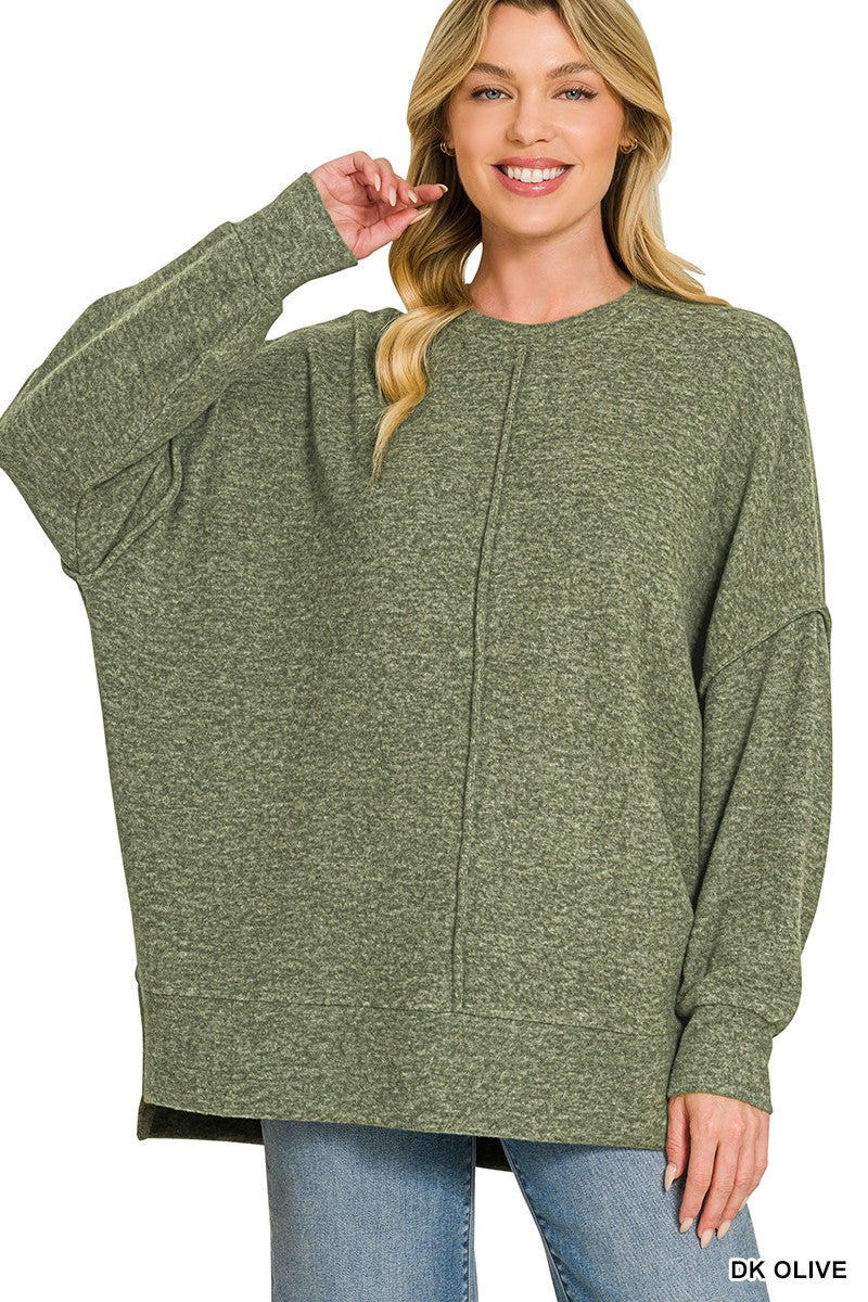 CloudSoft Everyday Pullover-Olive-SMALL/MEDIUM-Cute-Trendy-Shop-Womens-Boutique-Clothing-Store