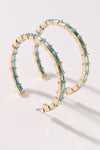 Beautiful Aqua Stone Hoop Earrings-[option4]-[option5]-Cute-Trendy-Shop-Womens-Boutique-Clothing-Store