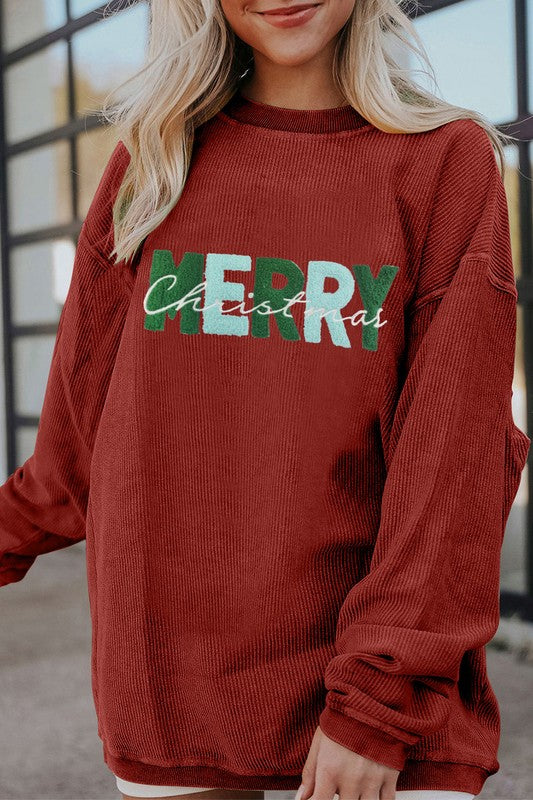 Merry Christmas Red Sweatshirt-[option4]-[option5]-Cute-Trendy-Shop-Womens-Boutique-Clothing-Store