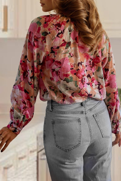 What A Lovely Day Pink Floral Top-[option4]-[option5]-Cute-Trendy-Shop-Womens-Boutique-Clothing-Store