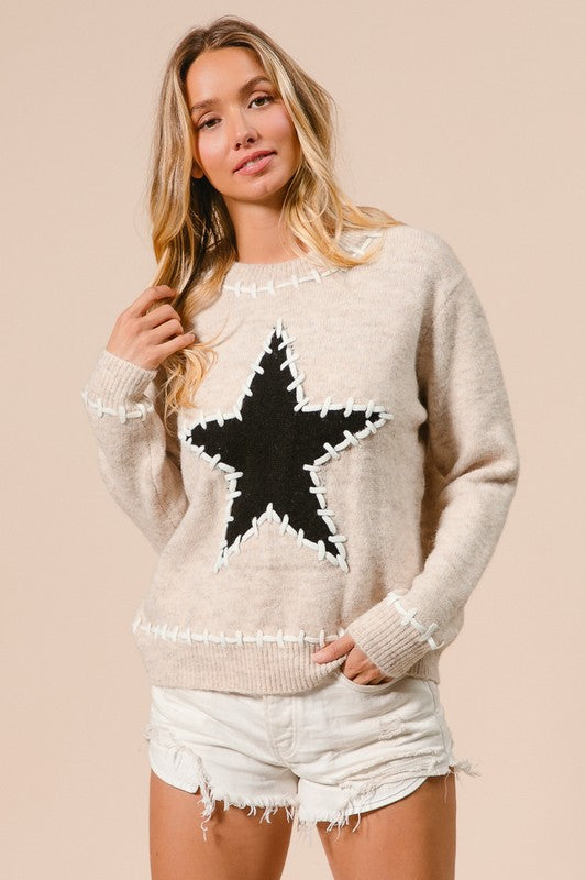 Give Me Some Respect Star Sweater-[option4]-[option5]-Cute-Trendy-Shop-Womens-Boutique-Clothing-Store