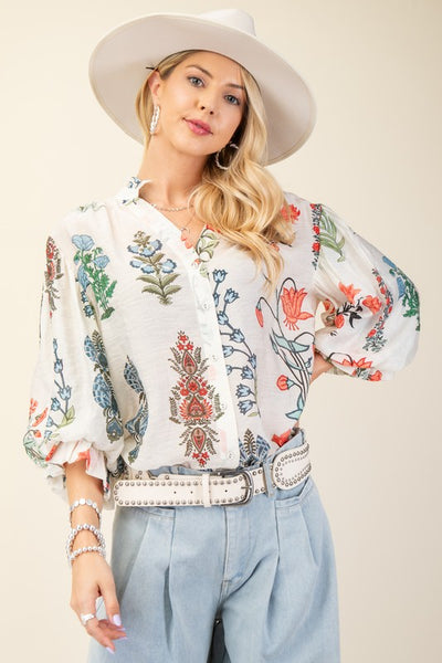 Reach For The Sky White Floral Blouse-[option4]-[option5]-Cute-Trendy-Shop-Womens-Boutique-Clothing-Store