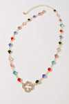 Crystal and Pave Multicolor Clover Necklace-[option4]-[option5]-Cute-Trendy-Shop-Womens-Boutique-Clothing-Store