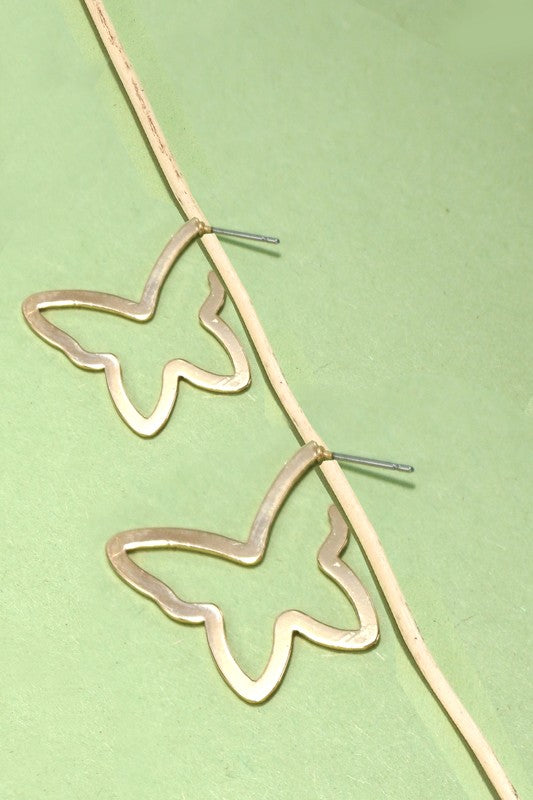 Beautiful Day Open Hoop Butterfly Studs-[option4]-[option5]-Cute-Trendy-Shop-Womens-Boutique-Clothing-Store