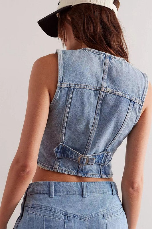 Afternoon Joy Denim Vest-[option4]-[option5]-Cute-Trendy-Shop-Womens-Boutique-Clothing-Store