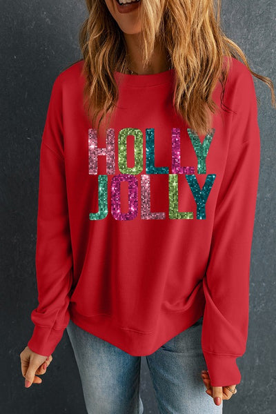 Holly Jolly Holiday Sweatshirt-[option4]-[option5]-Cute-Trendy-Shop-Womens-Boutique-Clothing-Store