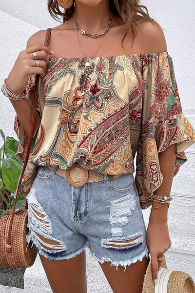 Lots of Love Off Shoulder Paisley Top-[option4]-[option5]-Cute-Trendy-Shop-Womens-Boutique-Clothing-Store