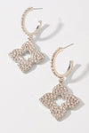 Open Clover Rhinestone Silver Earrings-[option4]-[option5]-Cute-Trendy-Shop-Womens-Boutique-Clothing-Store