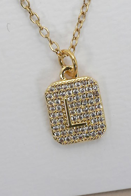 Rhinestone Initial Necklace Gold Limited Letters-L-[option4]-[option5]-Cute-Trendy-Shop-Womens-Boutique-Clothing-Store