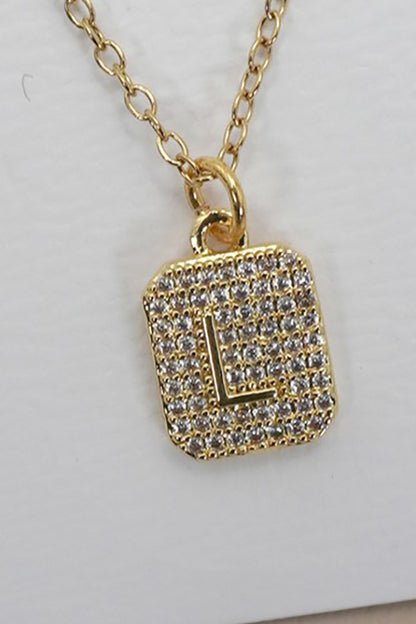 Rhinestone Initial Necklace Gold Limited Letters-L-Cute-Trendy-Shop-Womens-Boutique-Clothing-Store