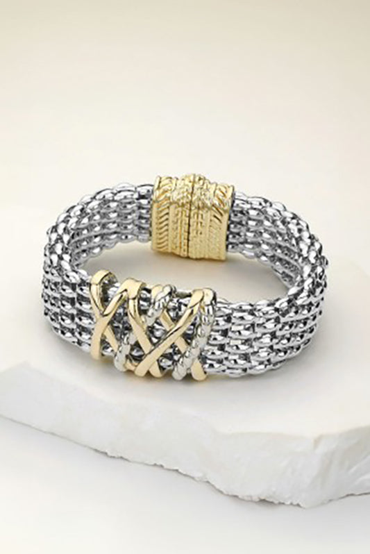 Looks Expensive Double Mesh Magnetic Bracelet-[option4]-[option5]-Cute-Trendy-Shop-Womens-Boutique-Clothing-Store