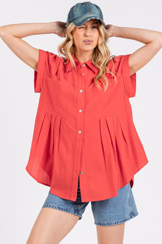 Real Deal Cotton Button Up Top-Red-SMALL-[option4]-[option5]-Cute-Trendy-Shop-Womens-Boutique-Clothing-Store