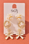 Pearls Galore 3 Stud Earring Set-[option4]-[option5]-Cute-Trendy-Shop-Womens-Boutique-Clothing-Store