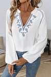 Under The Rainbow Paisley White Top-[option4]-[option5]-Cute-Trendy-Shop-Womens-Boutique-Clothing-Store