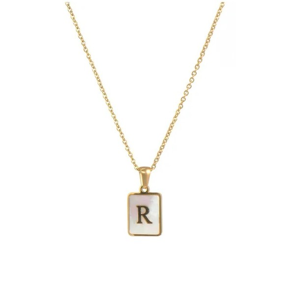 Gold Initial Tag Necklace A - W-[option4]-[option5]-Cute-Trendy-Shop-Womens-Boutique-Clothing-Store
