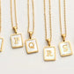 Gold Initial Tag Necklace A - W-F-[option4]-[option5]-Cute-Trendy-Shop-Womens-Boutique-Clothing-Store