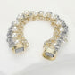 "Pearl & Cable" Layered Chunky Industrial Bracelet-[option4]-[option5]-Cute-Trendy-Shop-Womens-Boutique-Clothing-Store