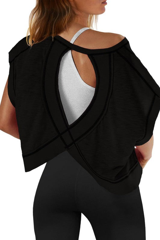 Let's Get Physical Black Yoga T-Shirt-[option4]-[option5]-Cute-Trendy-Shop-Womens-Boutique-Clothing-Store