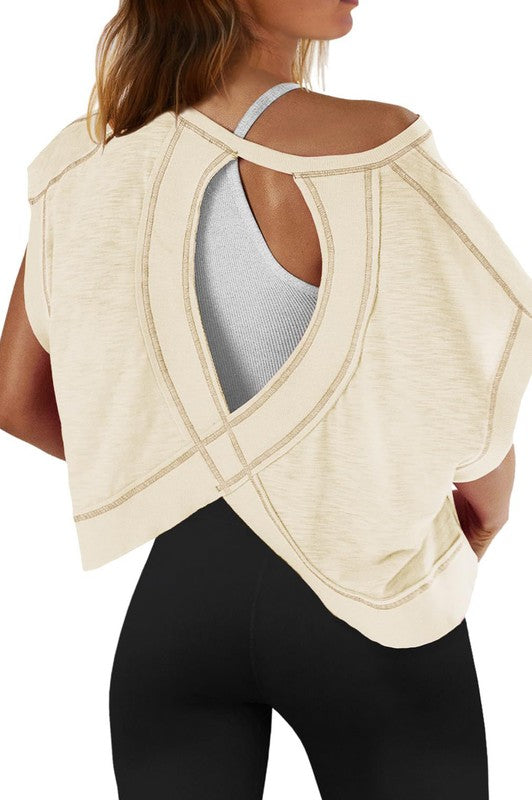 Let's Get Physical Apricot Yoga T-Shirt-[option4]-[option5]-Cute-Trendy-Shop-Womens-Boutique-Clothing-Store