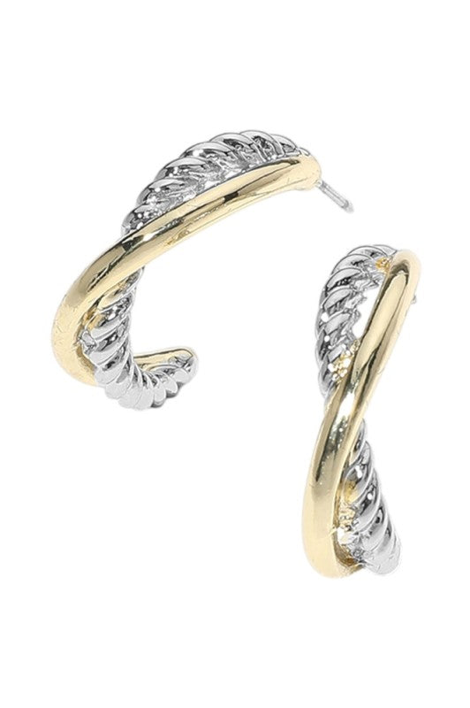 For A Moment Two Tone Hoops-[option4]-[option5]-Cute-Trendy-Shop-Womens-Boutique-Clothing-Store