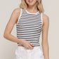Next On The List Stripe Tank Top White & Black-[option4]-[option5]-Cute-Trendy-Shop-Womens-Boutique-Clothing-Store