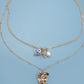 Dazzle in Blue Heart and Porcelain Necklace-[option4]-[option5]-Cute-Trendy-Shop-Womens-Boutique-Clothing-Store