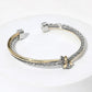 Chic Knotted Two Tone Cuff Bracelet-[option4]-[option5]-Cute-Trendy-Shop-Womens-Boutique-Clothing-Store