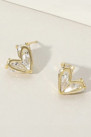 Smart Move Heart Stud Earrings-Gold-[option4]-[option5]-Cute-Trendy-Shop-Womens-Boutique-Clothing-Store