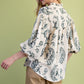 The Vintage Toile 3/4 Sleeve Blouse-Cute-Trendy-Shop-Womens-Boutique-Clothing-Store