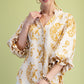 The Vintage Toile 3/4 Sleeve Blouse-Cute-Trendy-Shop-Womens-Boutique-Clothing-Store