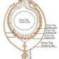 Heavenly Rhinestone Cross & Heart Multilayer Pearl Necklace