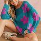 Be Happy Teal Flower Crochet Top-[option4]-[option5]-Cute-Trendy-Shop-Womens-Boutique-Clothing-Store