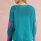 Be Happy Teal Flower Crochet Top-[option4]-[option5]-Cute-Trendy-Shop-Womens-Boutique-Clothing-Store