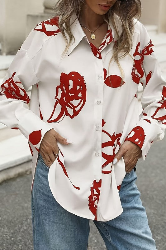 Worth A Raise Red Floral Blouse-[option4]-[option5]-Cute-Trendy-Shop-Womens-Boutique-Clothing-Store