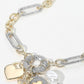 Heart & Soul Pavé Mixed-Metal Charm Necklace