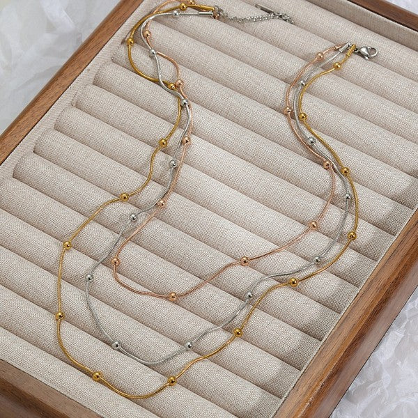 See The Difference Triple Strand Necklace-[option4]-[option5]-Cute-Trendy-Shop-Womens-Boutique-Clothing-Store