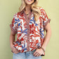 Oasis Botanical Pleated Button-Down-Cute-Trendy-Shop-Womens-Boutique-Clothing-Store