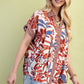 Oasis Botanical Pleated Button-Down-Cute-Trendy-Shop-Womens-Boutique-Clothing-Store