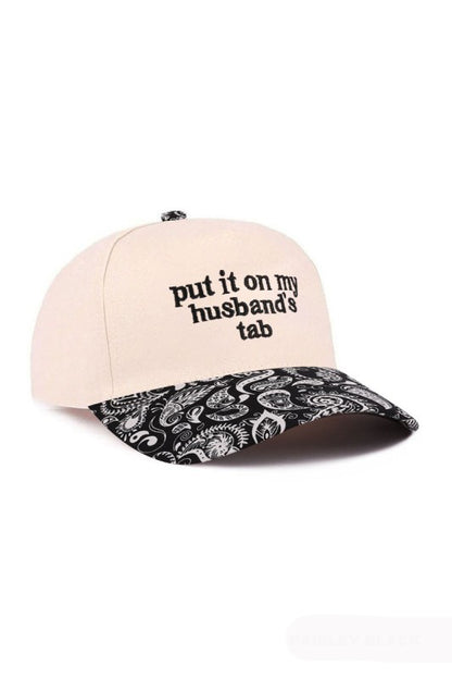 "Put It On My Husband's Tab" Cap