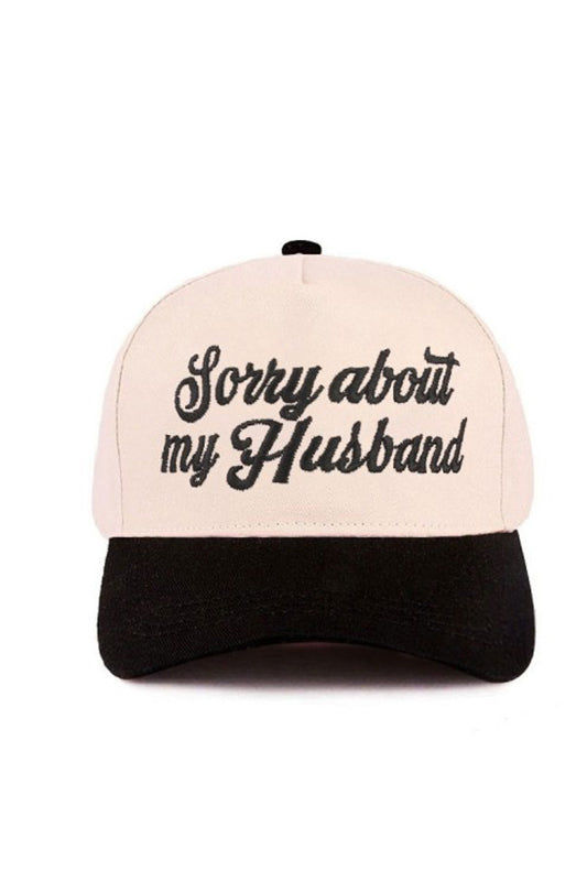 "Sorry About My Husband" Cap-Black-[option4]-[option5]-Cute-Trendy-Shop-Womens-Boutique-Clothing-Store